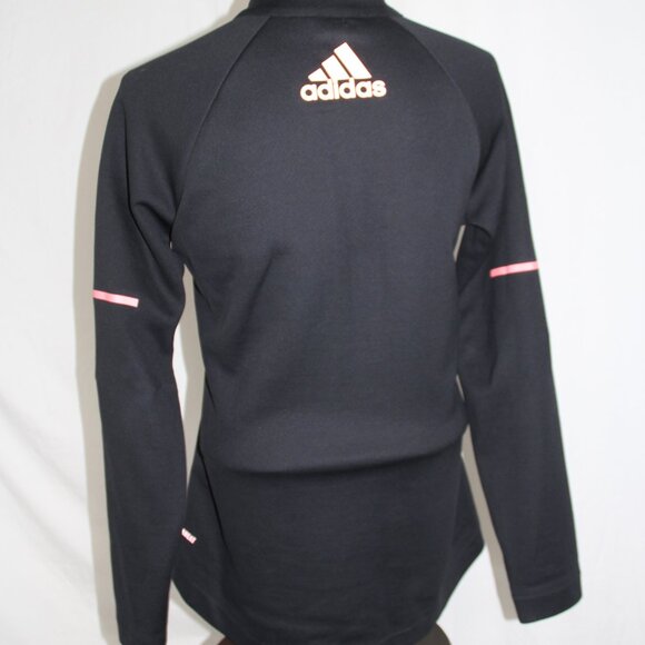 Adidas Women’s Black Fitted Energy Running Jacket Full Zip Lined Sz M Climaheat - Picture 4 of 7